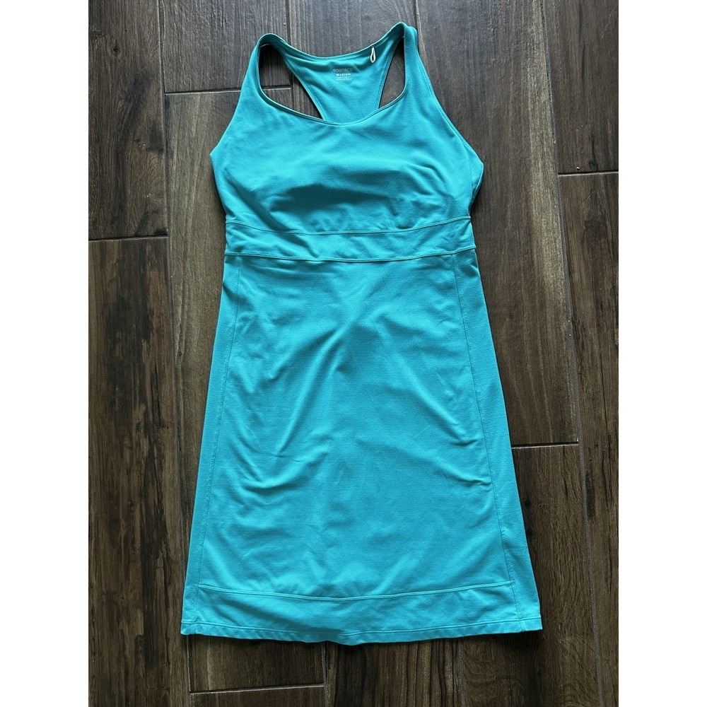 Toad&Co‎ Tech Tomboy Racerback Dress Teal Blue Athletic Hiking Medium T1772612